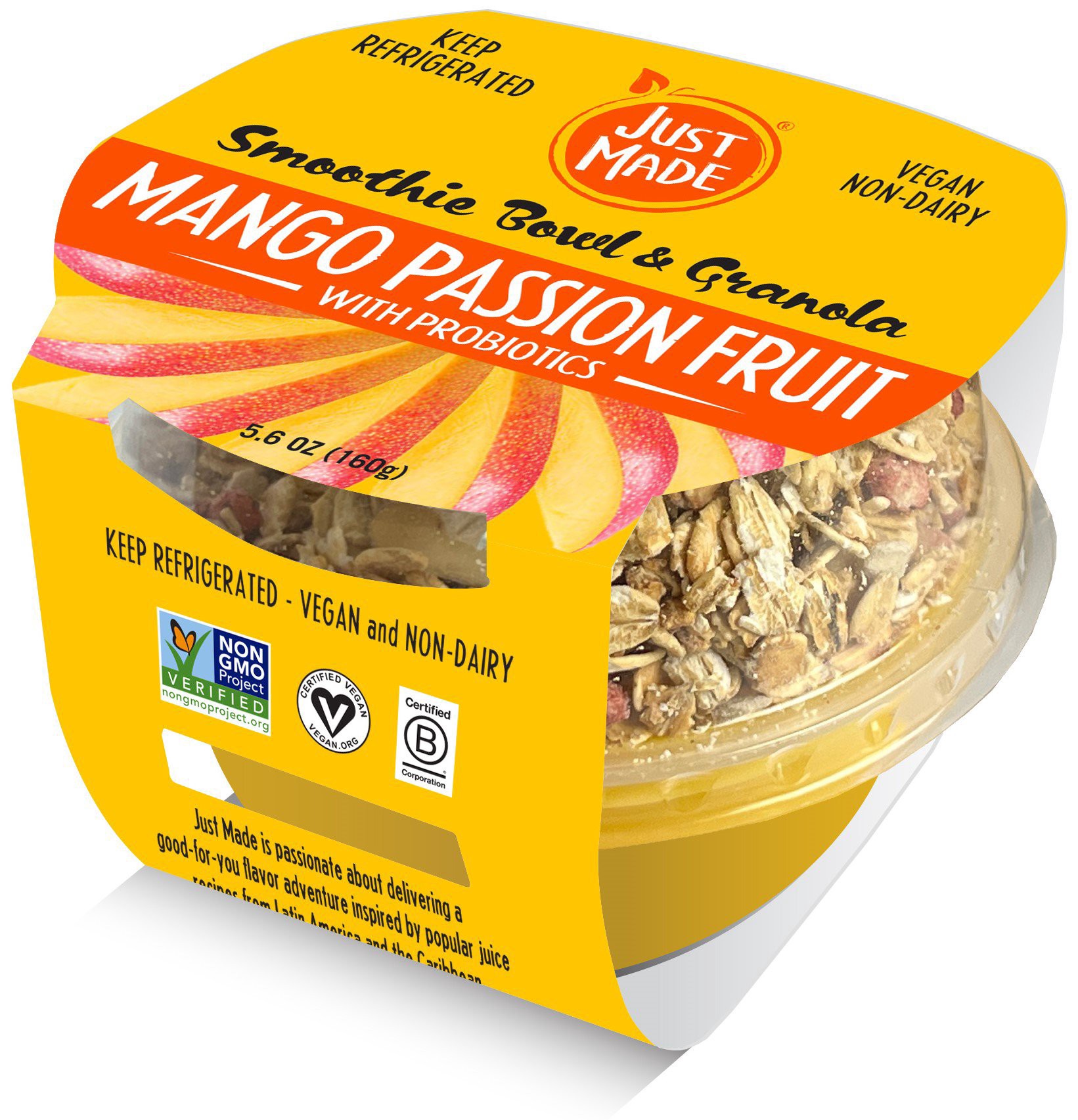 slide 1 of 1, Just Made Mango Passion Fruit Smoothie Bowl, 5.6 oz