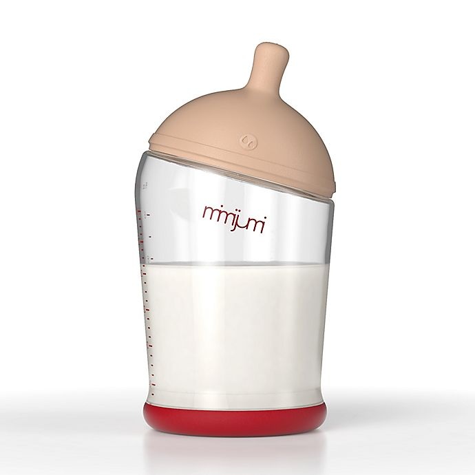 slide 2 of 3, mimijumi Wide-Neck Bottle - Natural, 8 oz