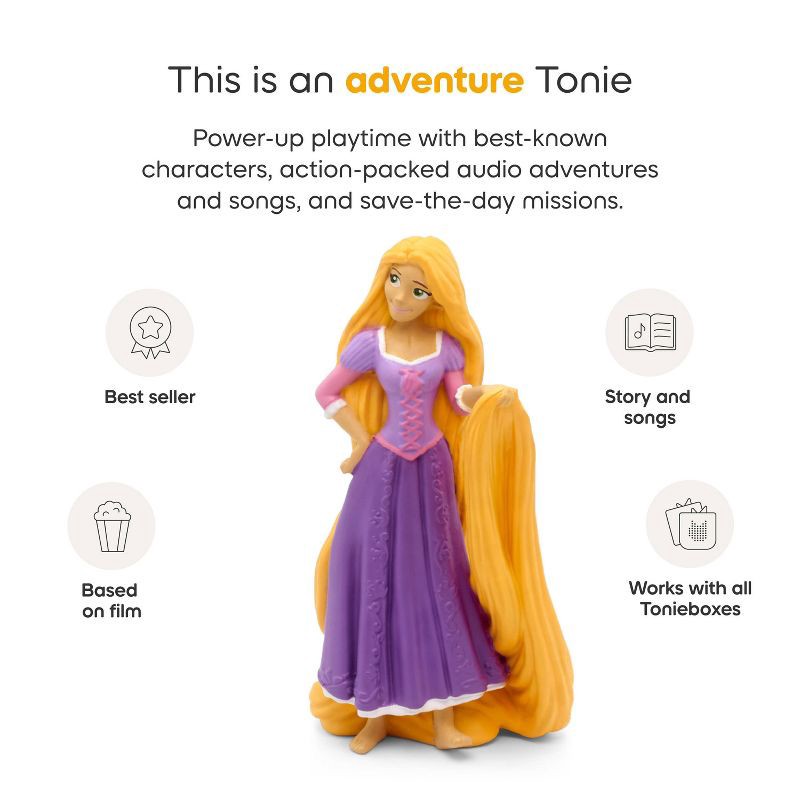 slide 5 of 7, tonies Disney Tangled Tonie Figurine: Rapunzel PVC Learning Accessory, Requires Starter Set, 1 ct