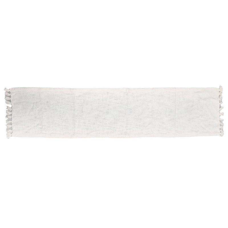 slide 1 of 3, 72" x 14" Cotton Textured Table Runner White - Threshold™, 1 ct