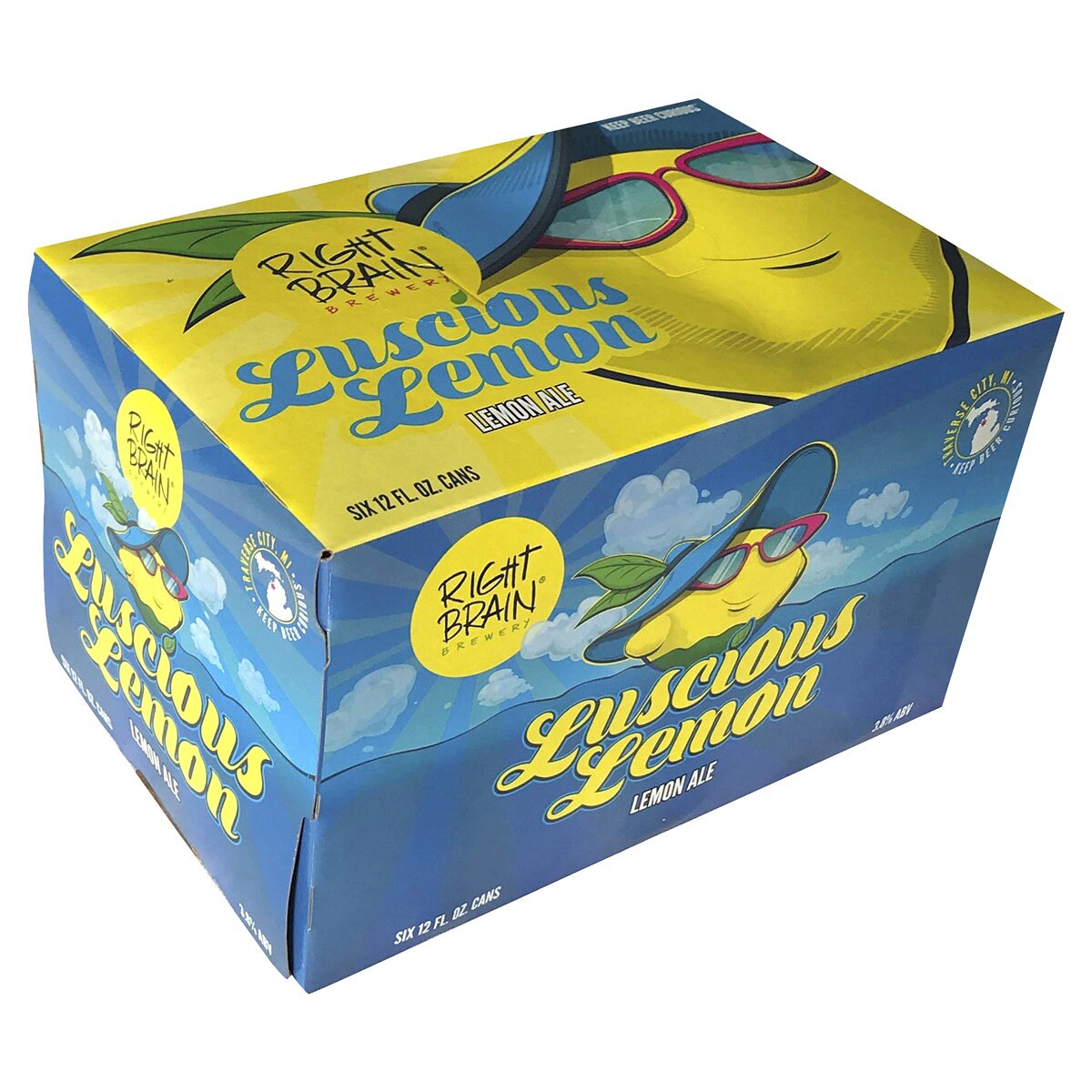 slide 2 of 2, Right Brain Luscious Lemon Ale, 6 ct; 12 oz