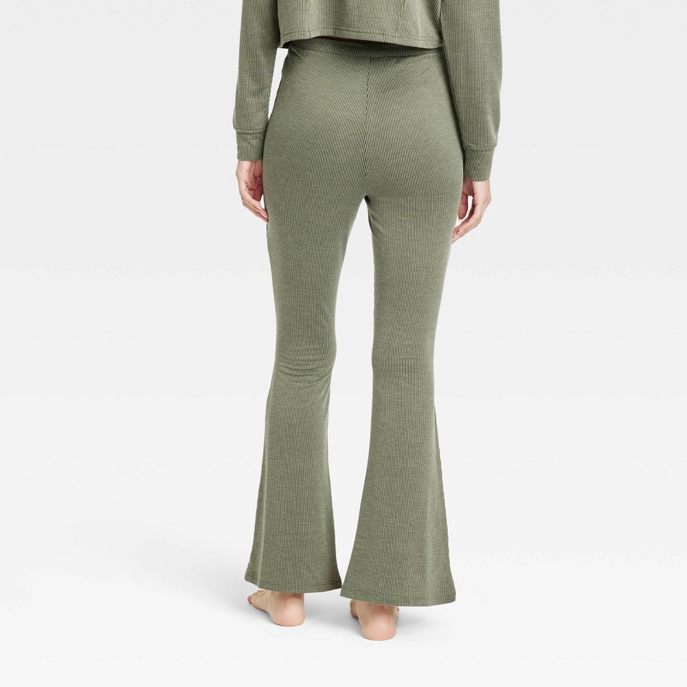 Women's Knit Lounge Flare Pants - Colsie Green L
