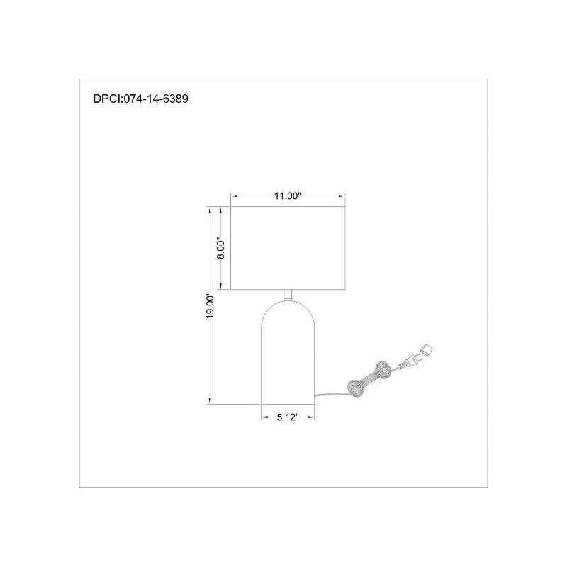 slide 3 of 4, Glass Table Lamp with Open Base and Natural Shade (Light Bulbs Not Included) - Threshold™: Rattan Accent, SGS Certified, Modern Decor, 1 ct