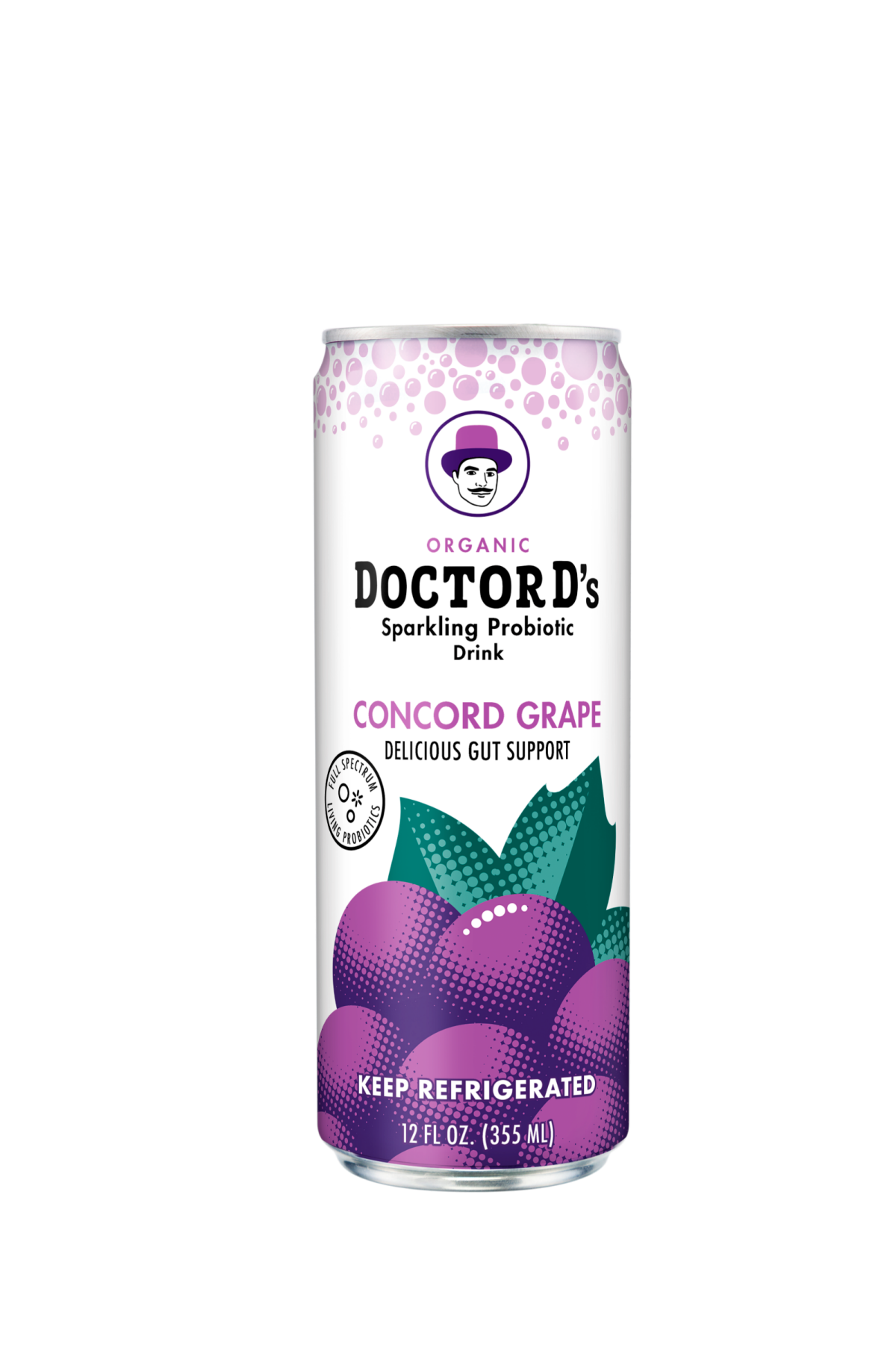 slide 1 of 5, DR. DS Doctor D's Sparkling Probiotic Drink Concord Grape, 12 oz, 12 oz