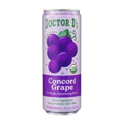 DR. DS Doctor D's Sparkling Probiotic Drink Concord Grape, 12 Oz