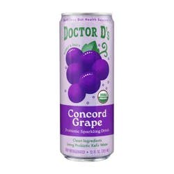 DR. DS Doctor D's Sparkling Probiotic Drink Concord Grape, 12 Oz