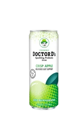 Doctor D's Organic Crisp Apple Sparkling Probiotic Drink 12 fl oz