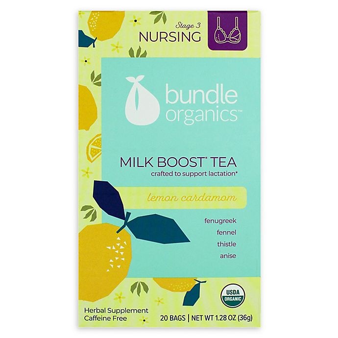 slide 1 of 4, Bundle Organics Lemon Cardamom Milk Boost Tea, 20 ct