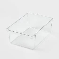 Small Wide Fridge and Pantry Organizer Bin - Brightroom™: Clear Kitchen Storage, Freezer-Safe, 10.5"x6.94"