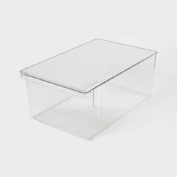 Large Wide Fridge and Pantry Organizer Bin - Brightroom™: Clear Freezer-Safe Storage, 14.5"x9.14"x6"