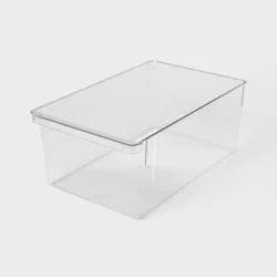 Large Wide Fridge and Pantry Organizer Bin - Brightroom™: Clear Freezer-Safe Storage, 14.5"x9.14"x6"