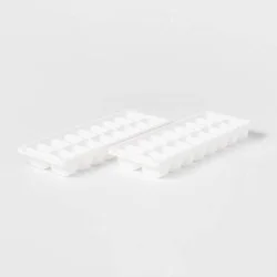 2pk Ice Cube Tray White - Brightroom™: Polypropylene, 16 Cavities, Dishwasher-Safe, Ice Molds for Freezer