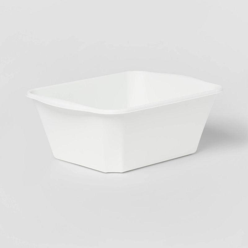 slide 1 of 3, 12qt Dishpan White - Brightroom™: Plastic Wash Basin, Kitchen Sink Dish Tub, Dishwasher-Safe, 12qt Capacity, 12 qt, 12 qt