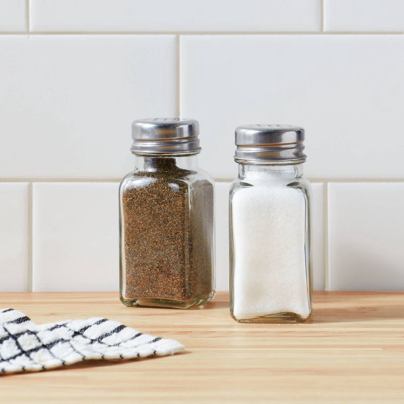 3 Basic Salt and Pepper Set with Stainless Steel Top - Room Essentials™