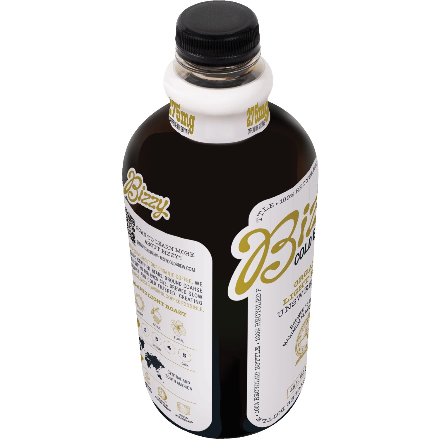 slide 4 of 4, Bizzy Coffee Coffee, Organic, Light Roast, Cold Brew, 48 fl oz