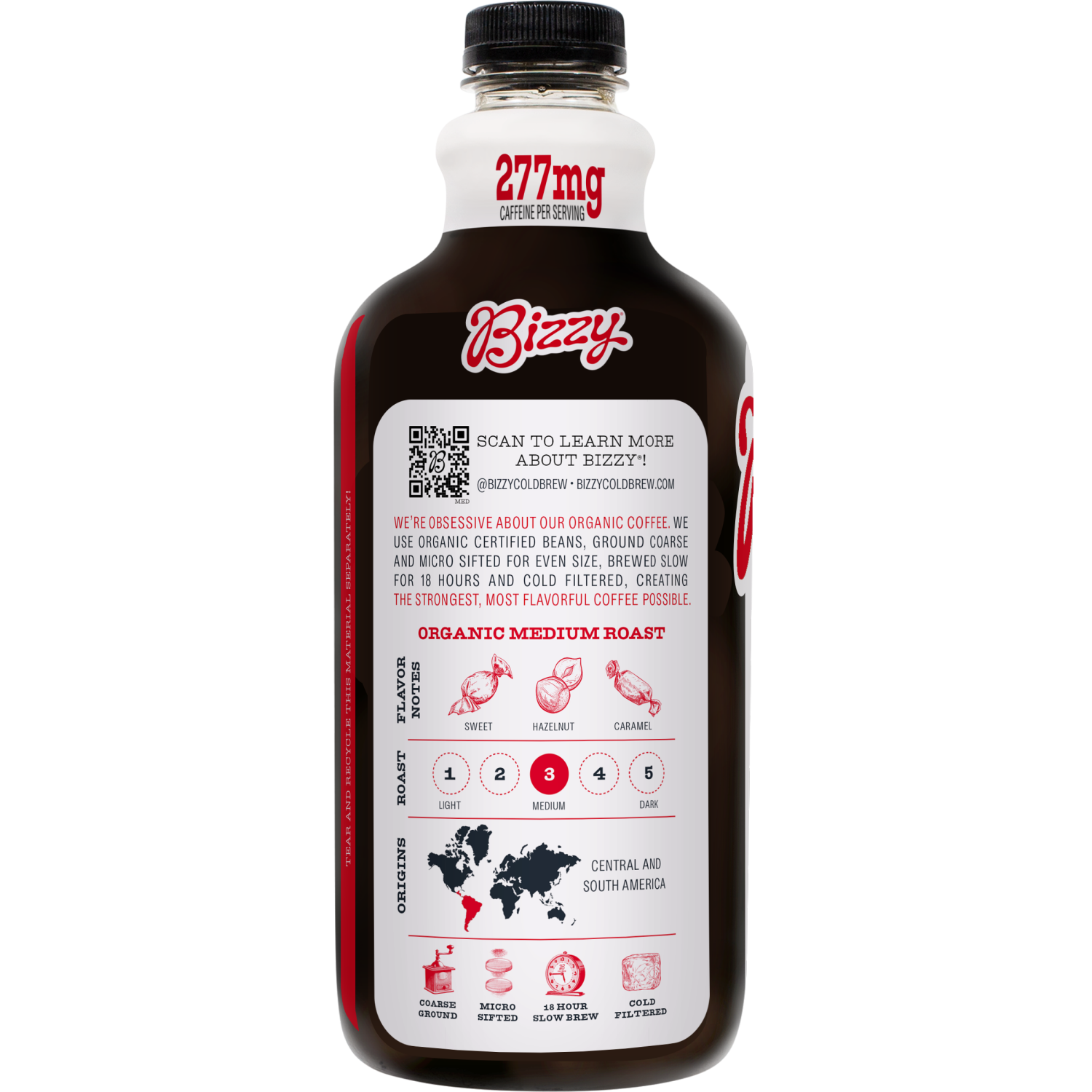 slide 2 of 4, Bizzy Coffee Coffee, Organic, Medium Roast, Cold Brew, 48 fl oz