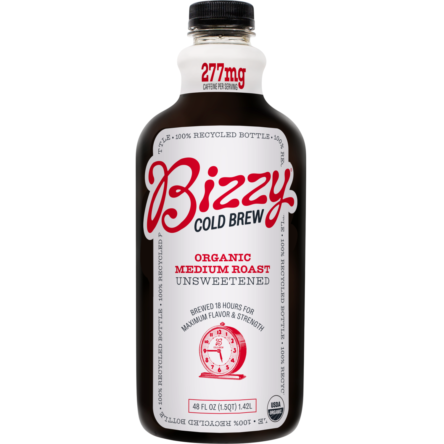 slide 1 of 4, Bizzy Coffee Coffee, Organic, Medium Roast, Cold Brew, 48 fl oz