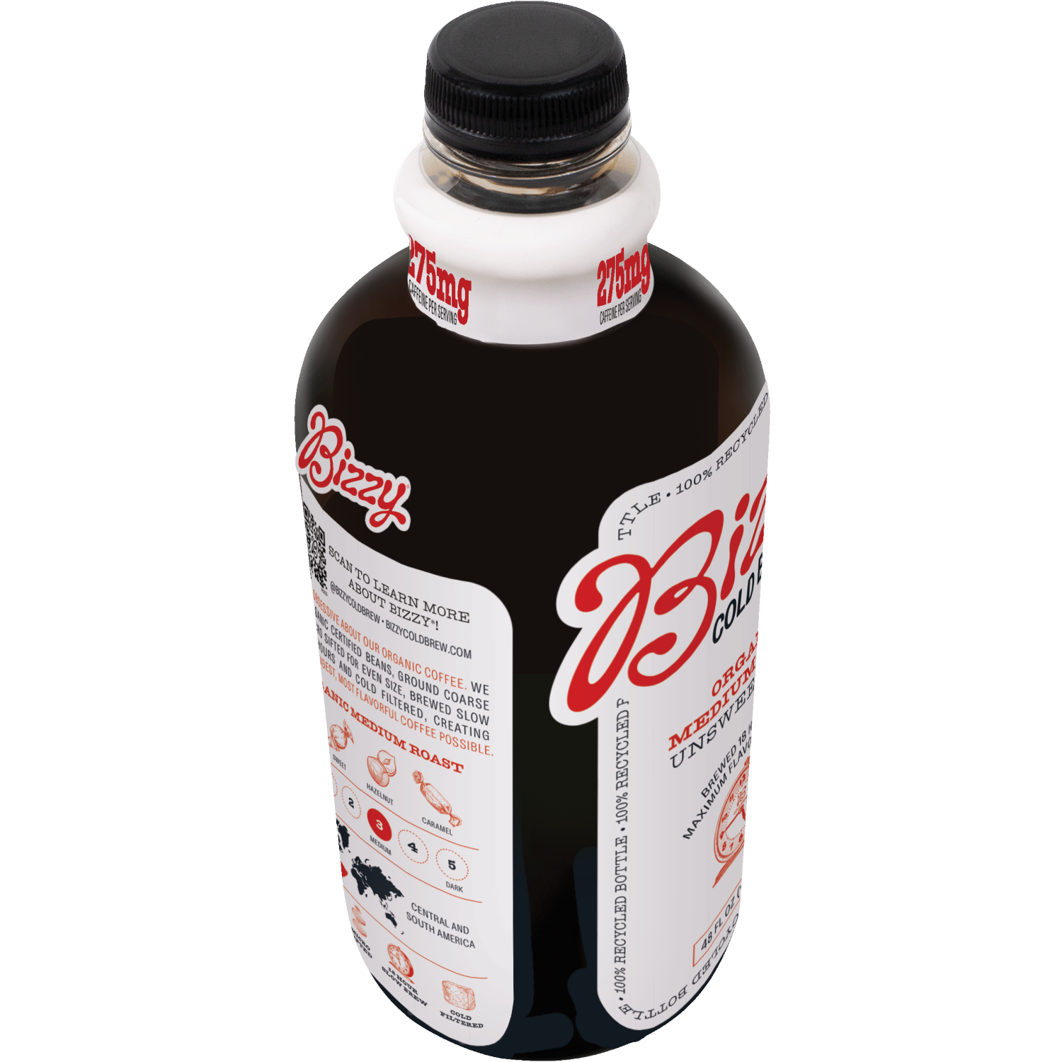 slide 4 of 4, Bizzy Coffee Coffee, Organic, Medium Roast, Cold Brew, 48 fl oz