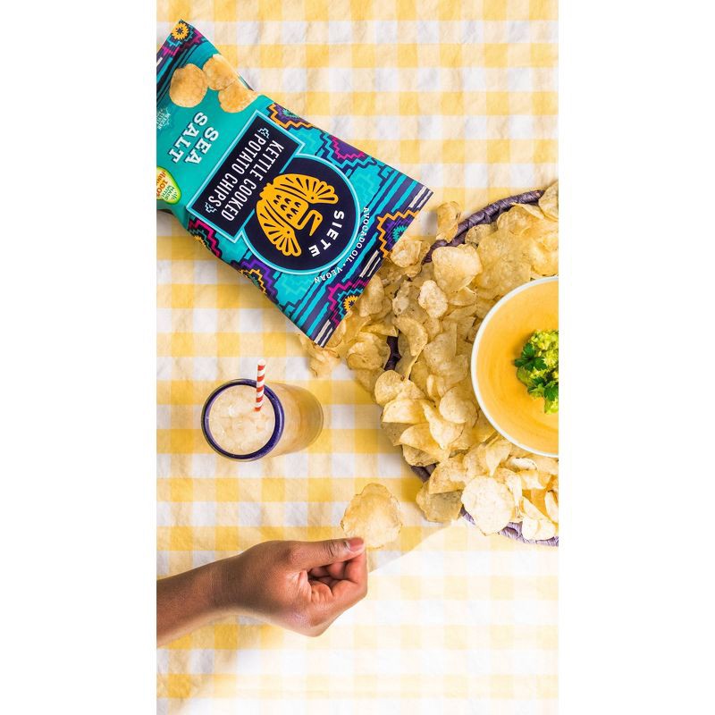 slide 4 of 4, Siete Sea Salt Kettle Potato Chips - 5.5oz, 5.5 oz