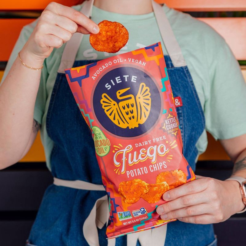 slide 5 of 5, Siete Fuego Kettle Cooked Potato Chips - 5.5oz, 5.5 oz