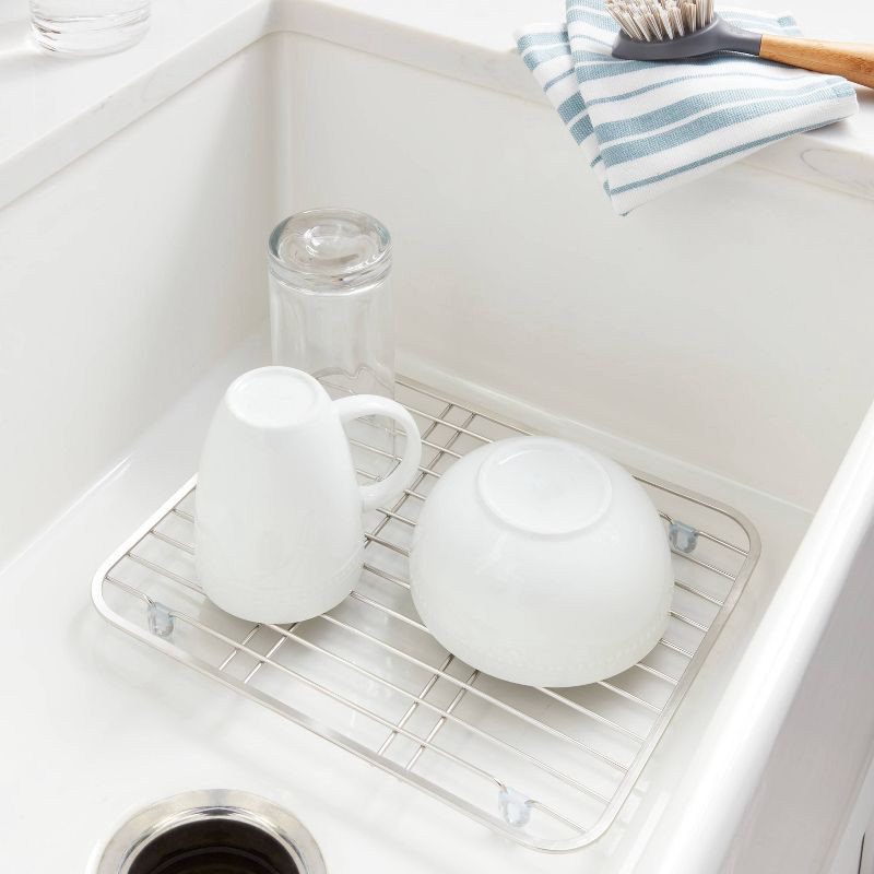 slide 2 of 3, 12.5"x 10.5" Wire Sink Mat Silver - Brightroom™, 1 ct