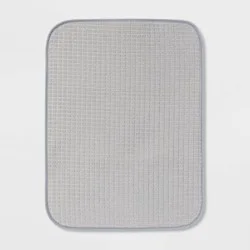 18"x 24" Drying Mat Light Gray - Brightroom™: Polyester Dish Mat for Kitchen, Machine Washable