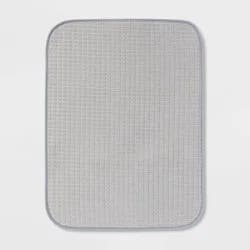 18"x 24" Drying Mat Light Gray - Brightroom™: Polyester Dish Mat for Kitchen, Machine Washable