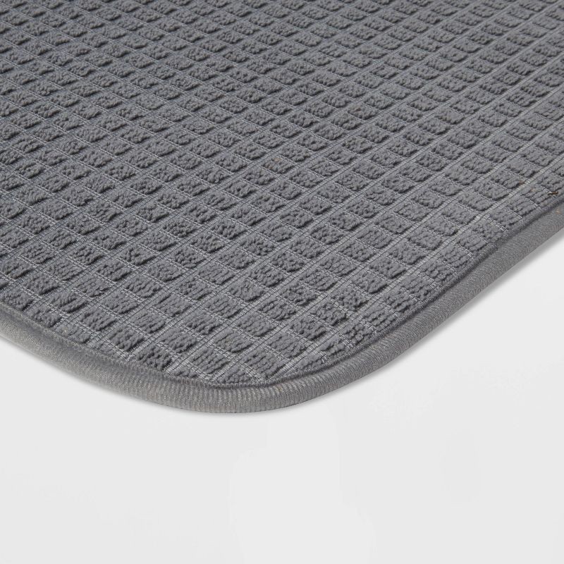 slide 3 of 3, 16"x 18" Drying Mat Dark Gray - Brightroom™: Polyester, Machine Washable, Dish Drying Mat, 1 ct