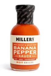 Miller's Hot Banana Pepper Sweet & Spicy Sauce 9.5 oz