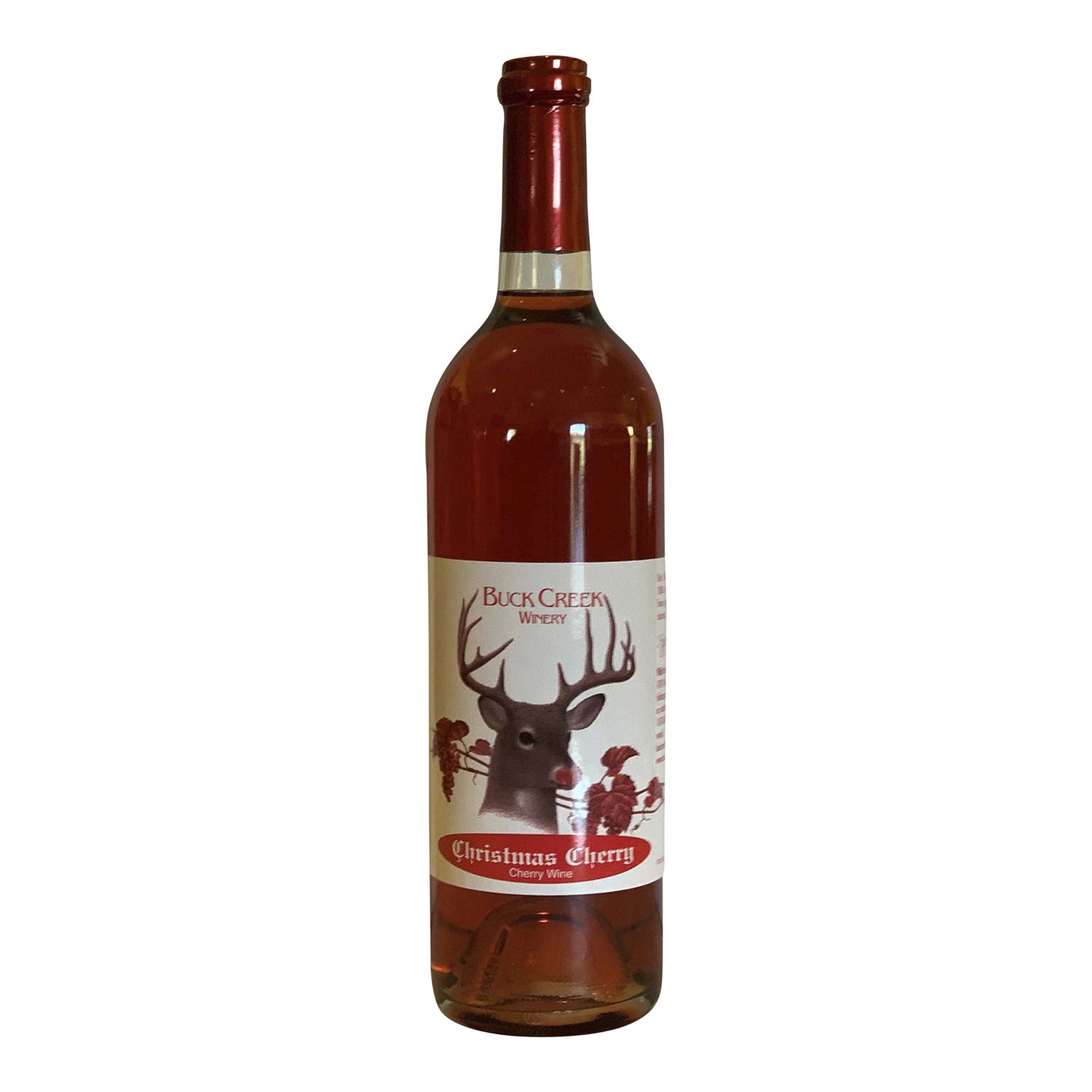 slide 1 of 5, OTHER-ALCOHOLIC BEVERAGES Buck Creek Christmas Cherry Wine, 750 ml