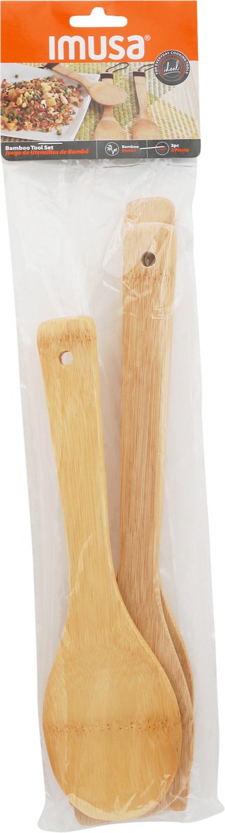 slide 6 of 9, IMUSA Bamboo Tool Set 3 Pieces, 3 ct