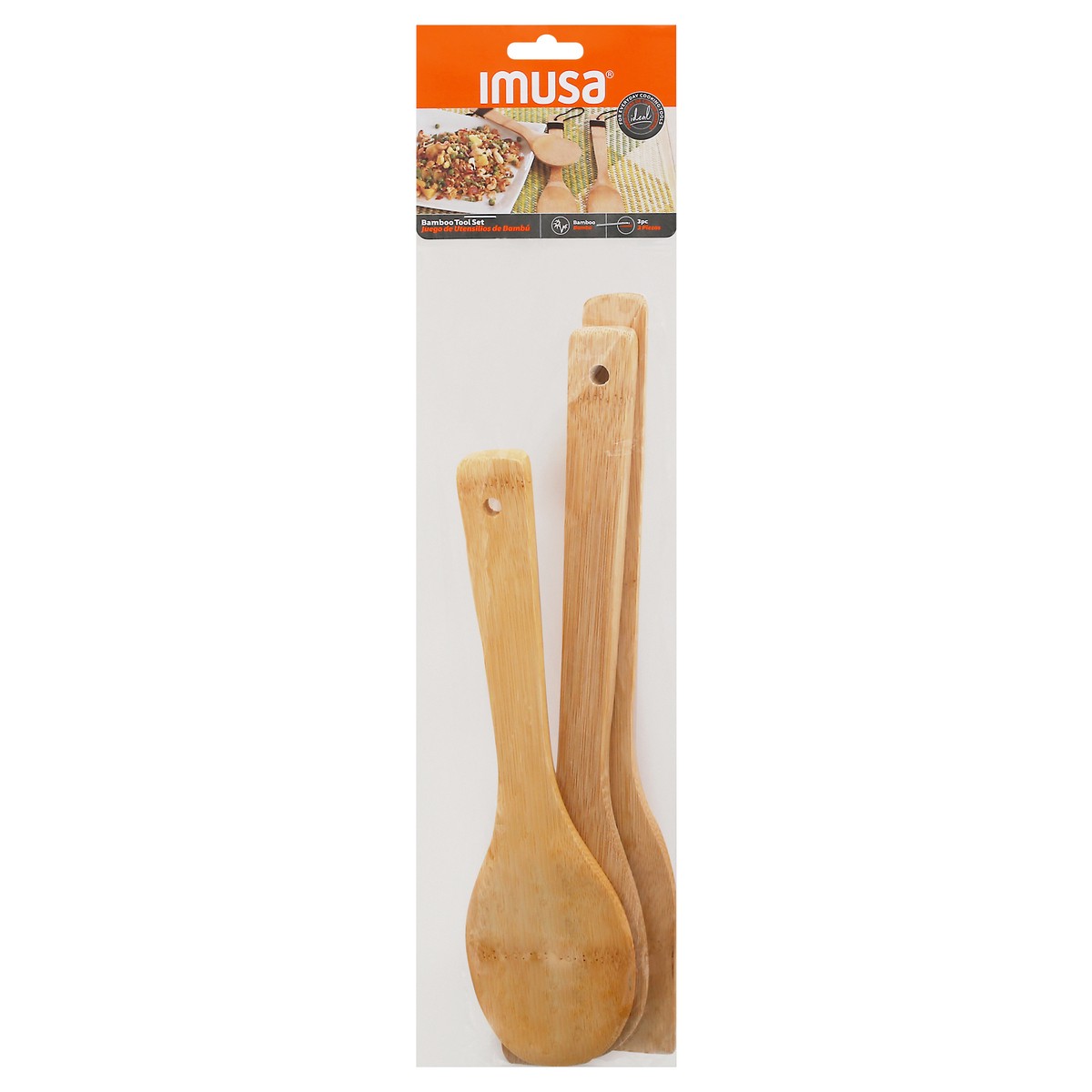 slide 1 of 9, IMUSA Bamboo Tool Set 3 Pieces, 3 ct