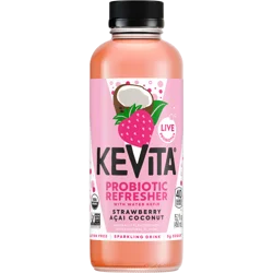 Kevita Organic Sparkling Probiotic Drink, Strawberry Acai Coconut, 15.2 Fl Oz