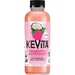 Kevita Organic Sparkling Probiotic Drink, Strawberry Acai Coconut, 15.2 Fl Oz