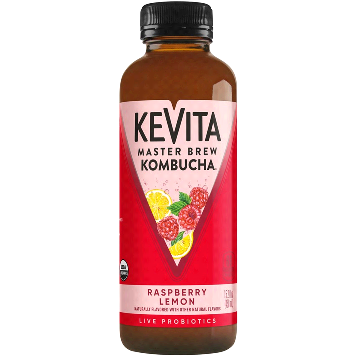 slide 1 of 1, KeVita Flavored Beverages Chilled, Raspberry Lemon, 15.2 fl oz