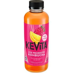 Kevita Organic Master Brew Kombucha, Raspberry Lemon, 15.2 Fl Oz