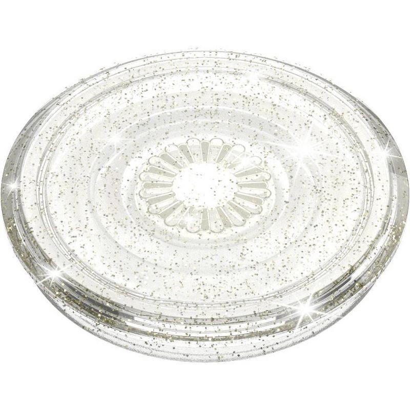 slide 3 of 5, PopSockets PopGrip Cell Phone Grip & Stand - Clear Glitter Silver, 1 ct