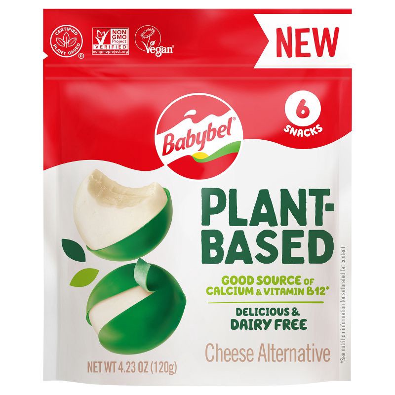 slide 1 of 3, Mini Babybel Babybel Plant-Based Vegan Cheese Alternative - 4.23oz/6ct, 4.23 oz, 6 ct