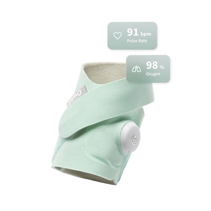 slide 2 of 12, Owlet Dream Sock - Smart Wearable Baby Breathing and Movement Monitor with Live Heart Rate & Oxygen Alerts - Mint, 1 ct