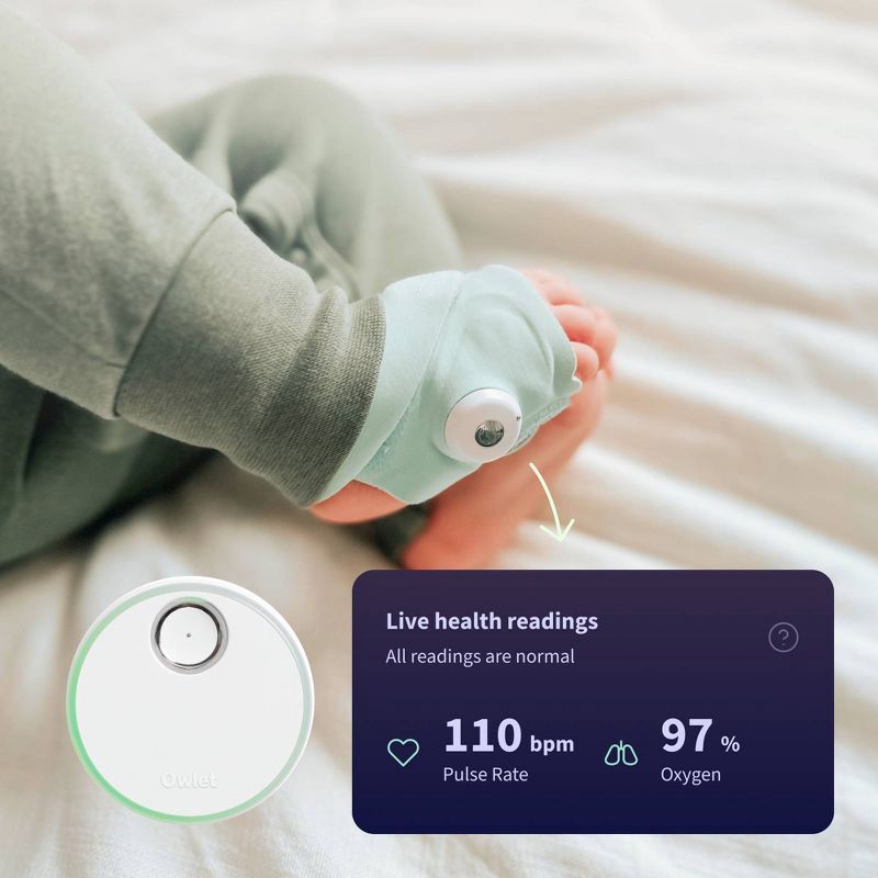 slide 3 of 12, Owlet Dream Sock - FDA-Cleared Smart Baby Monitor with Live Health Readings and Notifications - Mint, 1 ct