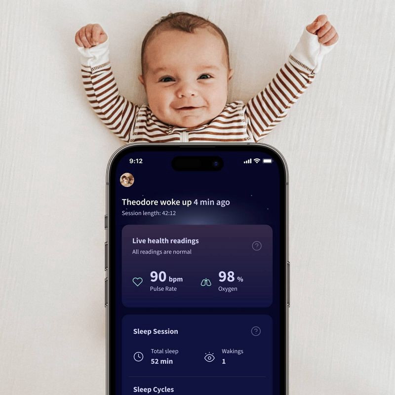 slide 7 of 12, Owlet Dream Sock - FDA-Cleared Smart Baby Monitor with Live Health Readings and Notifications - Mint, 1 ct