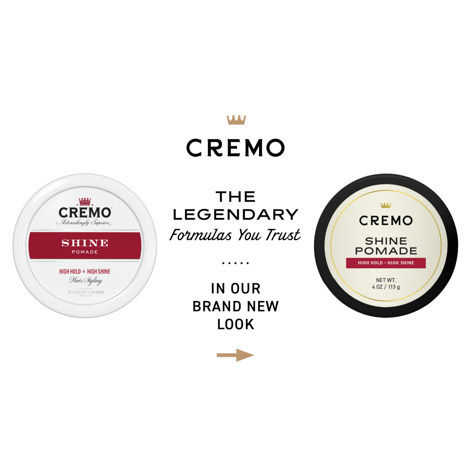 slide 2 of 5, Cremo Premium Barber Grade Hair Styling Shine Pomade, 1 ct