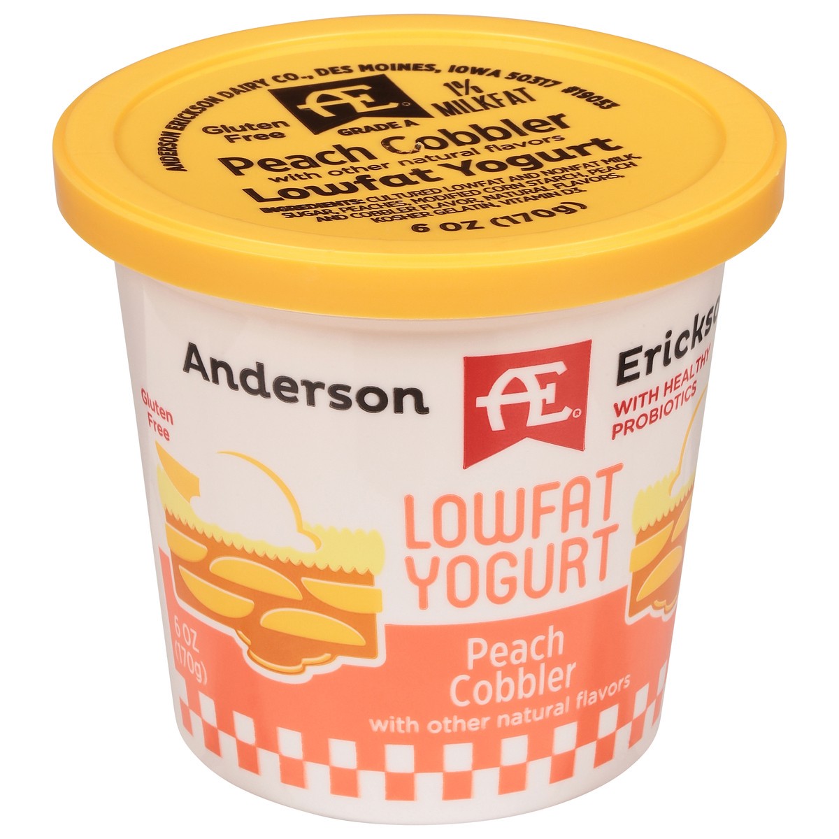 slide 5 of 11, Anderson Erickson Dairy Lowfat Peach Cobbler Yogurt 6 oz, 6 oz