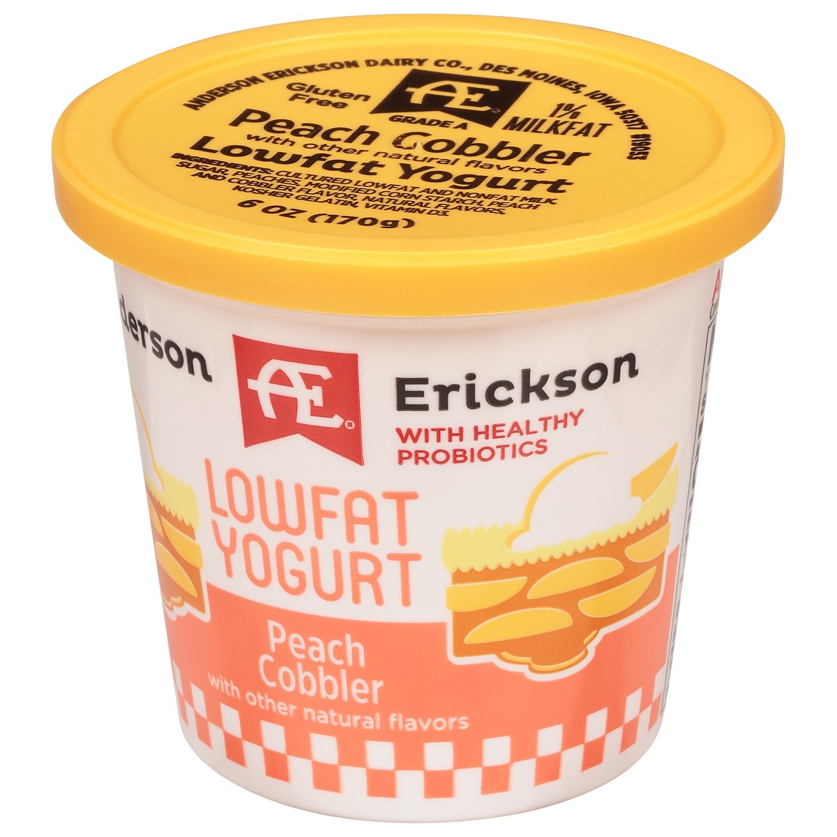 slide 7 of 11, Anderson Erickson Dairy Lowfat Peach Cobbler Yogurt 6 oz, 6 oz