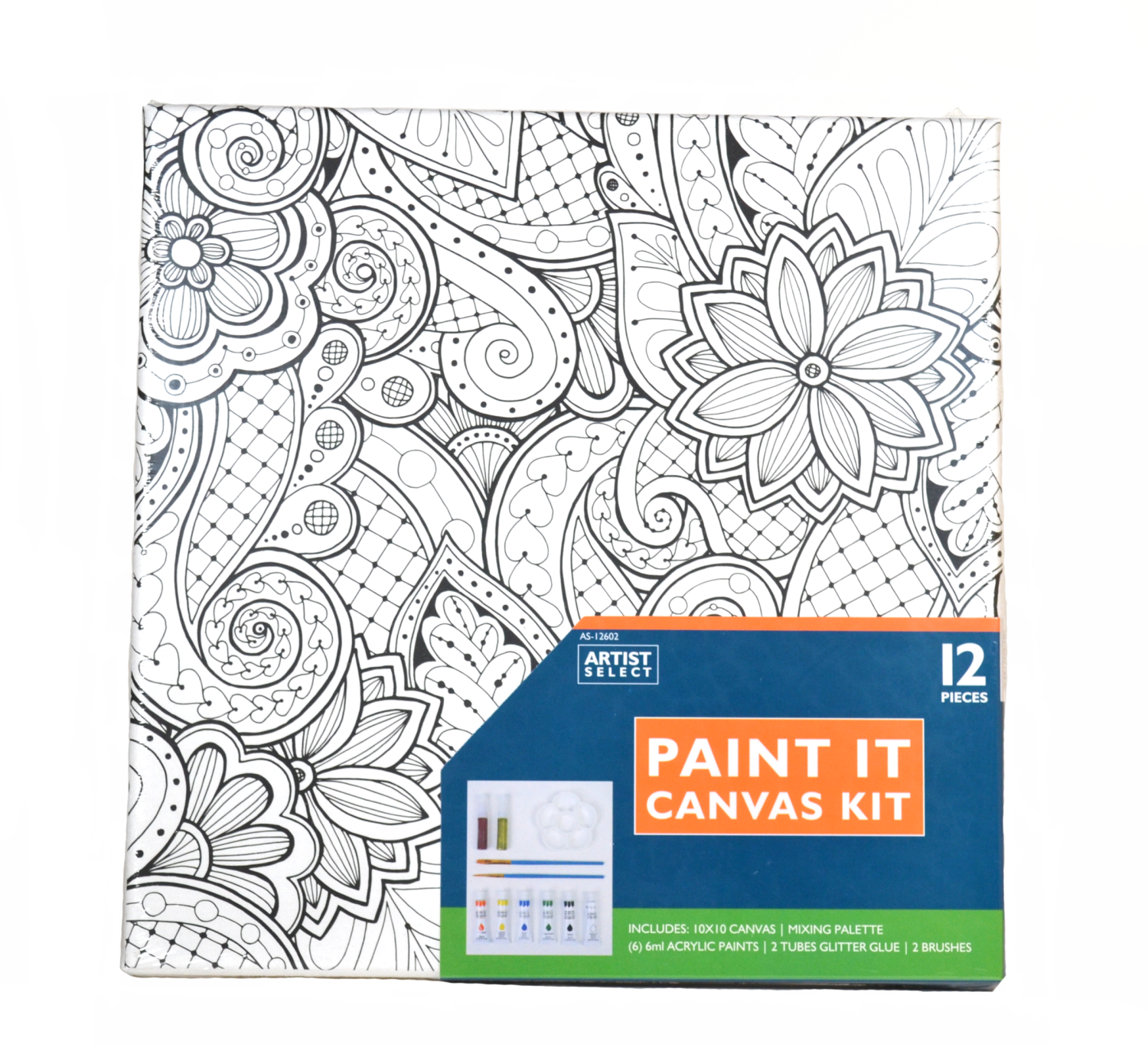 slide 1 of 1, PRO ART Paint-It Flower Canvas, 1 ct