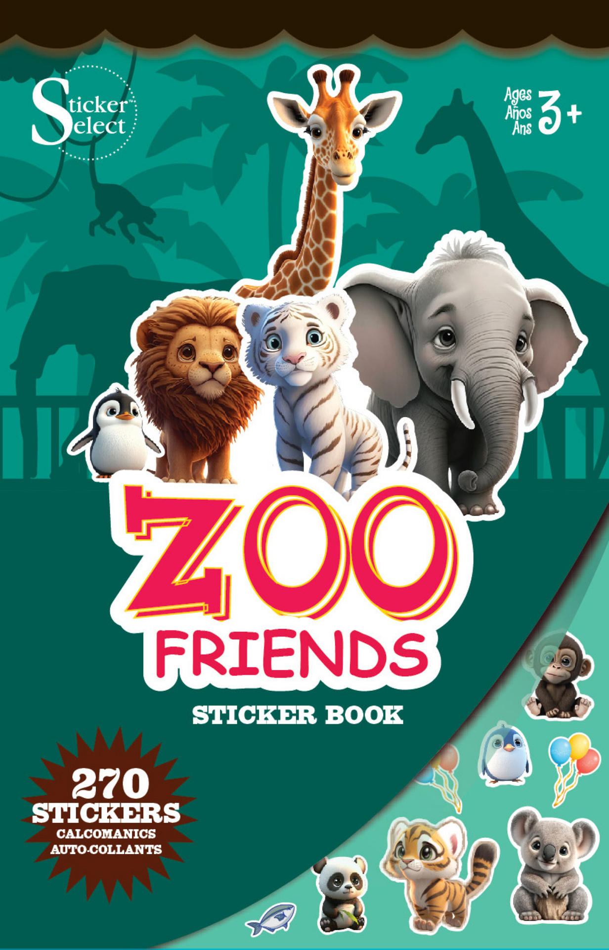 slide 1 of 1, Sticker Select Sticker Book Zoo, 1 ct