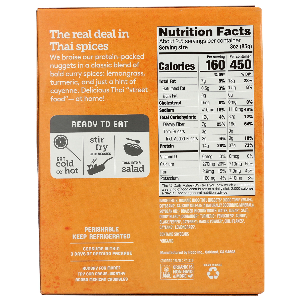 slide 2 of 2, Hodo Thai Curry Nuggets 8 oz, 8 oz