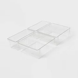 4pc Fridge & Pantry Bin Storage Set Clear - Brightroom™: Refrigerator & Pantry Organizers, Hand Washable