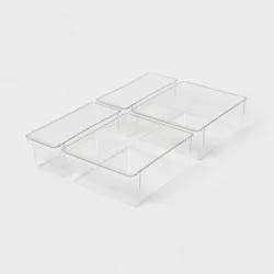 4pc Fridge & Pantry Bin Storage Set Clear - Brightroom™: Refrigerator & Pantry Organizers, Hand Washable