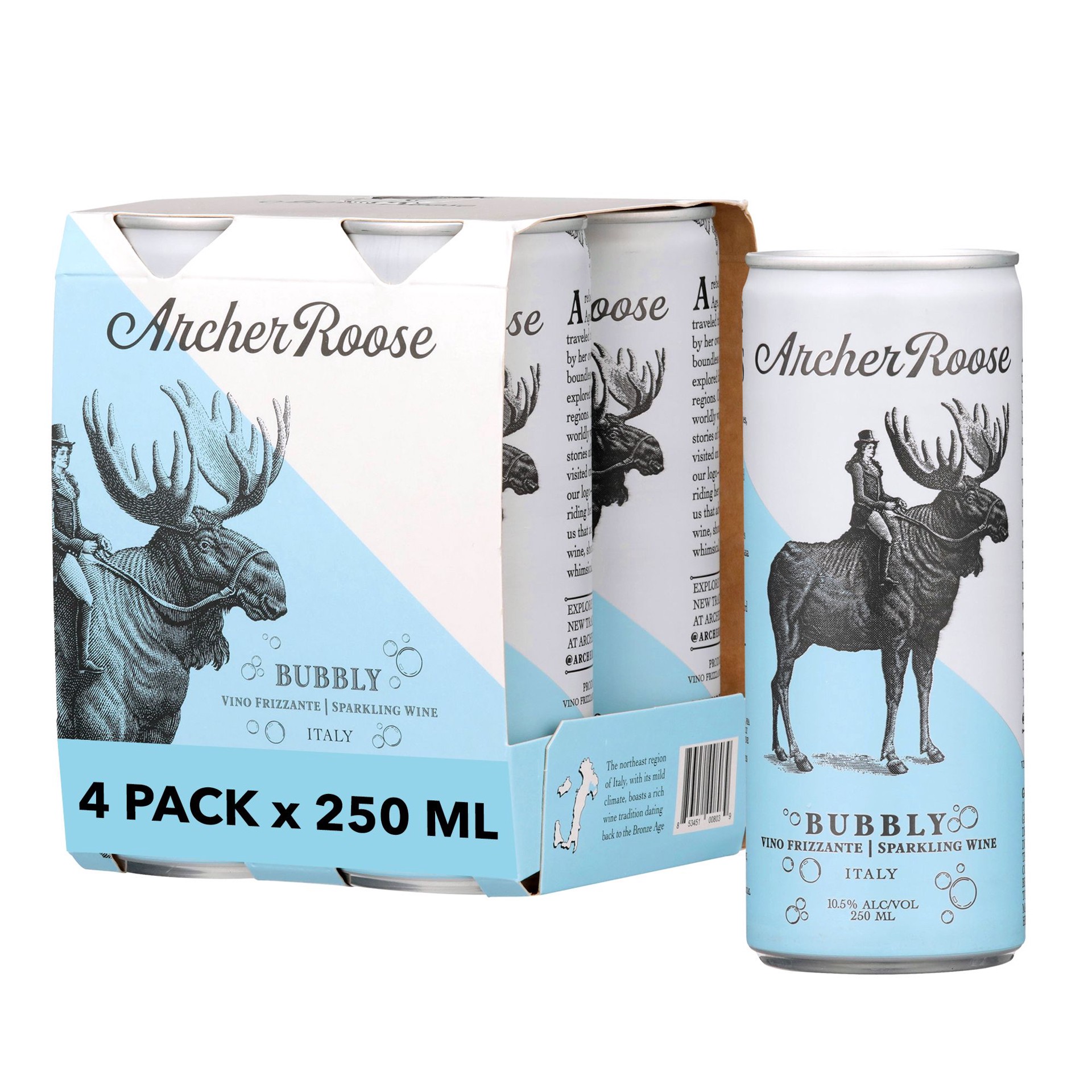 slide 1 of 1, ARCHER ROOSE BUBBLY CAN /, 4 ct; 250 ml